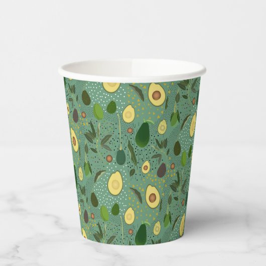 Gobelets En Papier Motif du parti Avocado (Gauche)