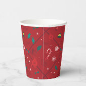 Gobelets En Papier Motif Elf Candy Checker (Droite)