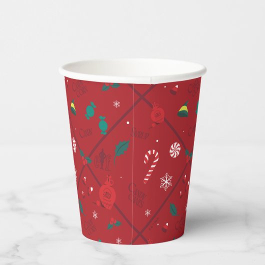 Gobelets En Papier Motif Elf Candy Checker (Droite)