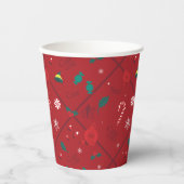 Gobelets En Papier Motif Elf Candy Checker (Recto)