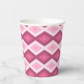 Gobelets En Papier Motif en diamant rose (Gauche)