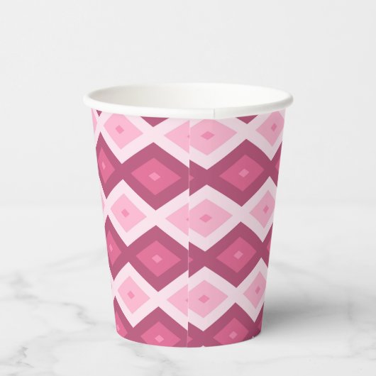 Gobelets En Papier Motif en diamant rose (Droite)