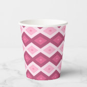 Gobelets En Papier Motif en diamant rose (Recto)