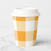 Gobelets En Papier Motif En vichy jaune (Verso)