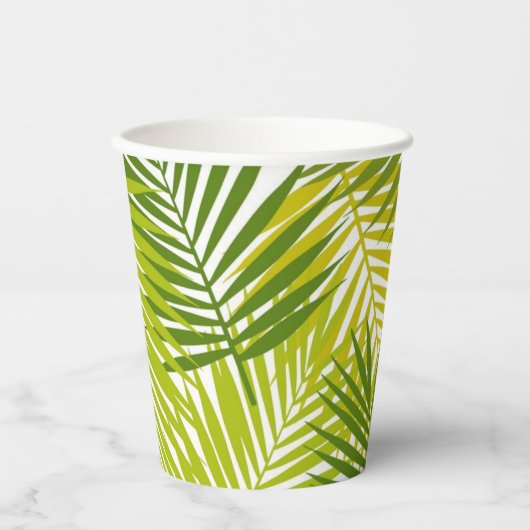 Gobelets En Papier motif feuille (Recto)
