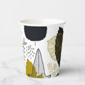 Gobelets En Papier motif feuille (Gauche)