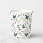 Gobelets En Papier Motif Feuille verte (Droite)