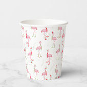 Gobelets En Papier Motif Flamingo rose pâle (Verso)