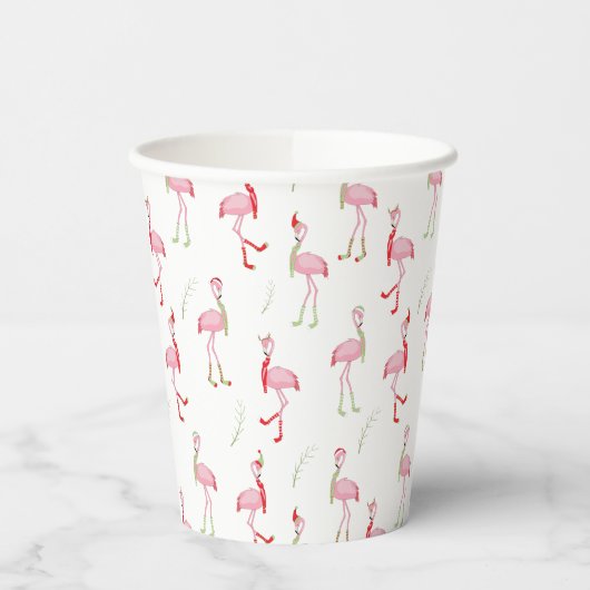 Gobelets En Papier Motif Flamingo rose pâle (Gauche)