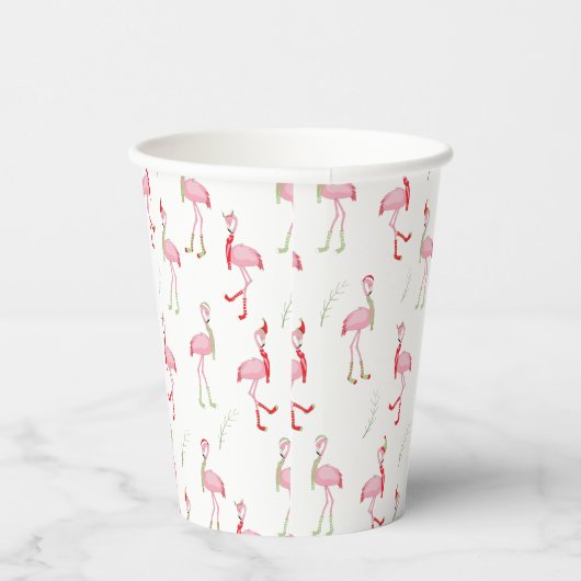 Gobelets En Papier Motif Flamingo rose pâle (Droite)
