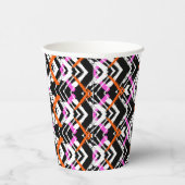 Gobelets En Papier Motif Flèche Noir, Orange Et Rose (Droite)