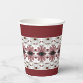 Gobelets En Papier Motif Floral Accentué (Verso)