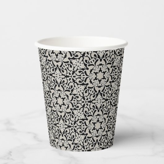 Gobelets En Papier Motif floral arabe (Recto)