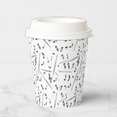 Gobelets En Papier Motif Flute Music Note (Droite)