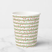 Gobelets En Papier Motif Fraise (Verso)