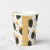 Gobelets En Papier Motif fraise noir et or (Droite)