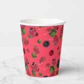 Gobelets En Papier Motif framboise (Verso)