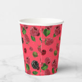 Gobelets En Papier Motif framboise (Droite)