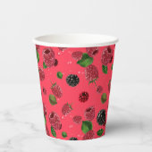 Gobelets En Papier Motif framboise (Recto)