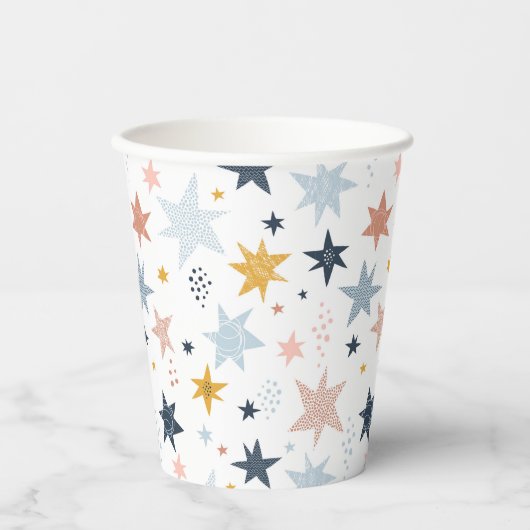 Gobelets En Papier Motif Fun Star (Recto)