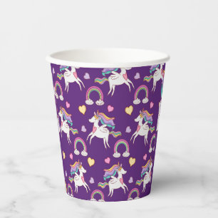 Gobelets En Papier Motif Funny Unicorn Magique Cheval mignon