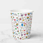 Gobelets En Papier motif gay pride Doodle (Verso)