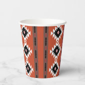 Gobelets En Papier Motif géométrique coloré Aztec (Verso)