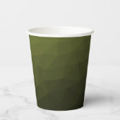 Gobelets En Papier Motif géométrique du maillage vert de l'Armée (Verso)