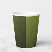 Gobelets En Papier Motif géométrique du maillage vert de l'Armée (Droite)