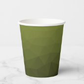 Gobelets En Papier Motif géométrique du maillage vert de l'Armée (Recto)