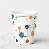 Gobelets En Papier Motif géométrique du milieu du siècle (Recto)