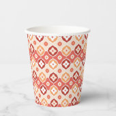 Gobelets En Papier Motif géométrique ikat d'or (Recto)