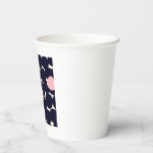 Gobelets En Papier Motif grand point bleu et rose (Verso)