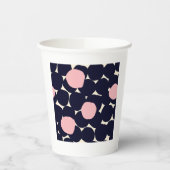 Gobelets En Papier Motif grand point bleu et rose (Gauche)