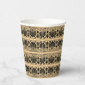 Gobelets En Papier Motif grec méditerranéen arabe Brown (Droite)