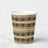 Gobelets En Papier Motif grec méditerranéen arabe Brown (Recto)
