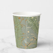Gobelets En Papier Motif Green et Gold Fern (Droite)