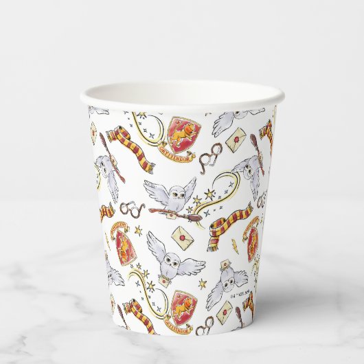 Gobelets En Papier Motif Hedwig GRYFFINDOR™ (Verso)