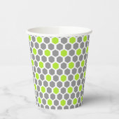 Gobelets En Papier Motif Hexagon vert Lime moderne (Gauche)