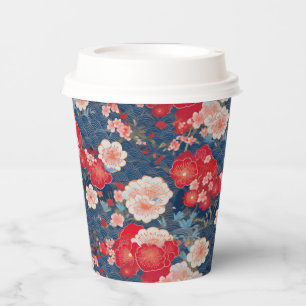 Gobelets En Papier Motif japonais Kimono