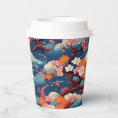 Gobelets En Papier Motif japonais Kimono (Verso)