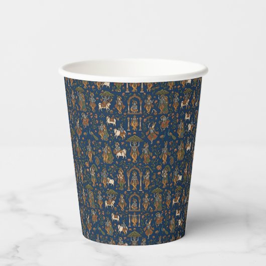 Gobelets En Papier Motif Krishna (Verso)