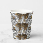 Gobelets En Papier Motif Leopard & Peonies (Droite)
