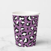 Gobelets En Papier Motif léopard, Spots léopards, Leopard pourpre (Verso)