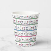 Gobelets En Papier Motif Llama Stripe (Droite)