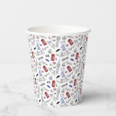 Gobelets En Papier Motif London City Doodles (Verso)