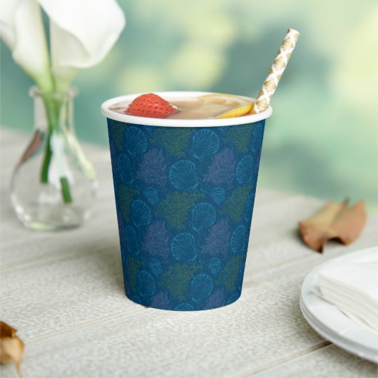 Gobelets En Papier Motif maritime vintage (Insitu)
