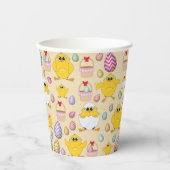 Gobelets En Papier Motif mignon de Pâques (Recto)