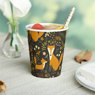 Gobelets En Papier Motif migre Woodland Fox