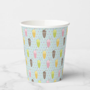 Gobelets En Papier Motif Milkshake